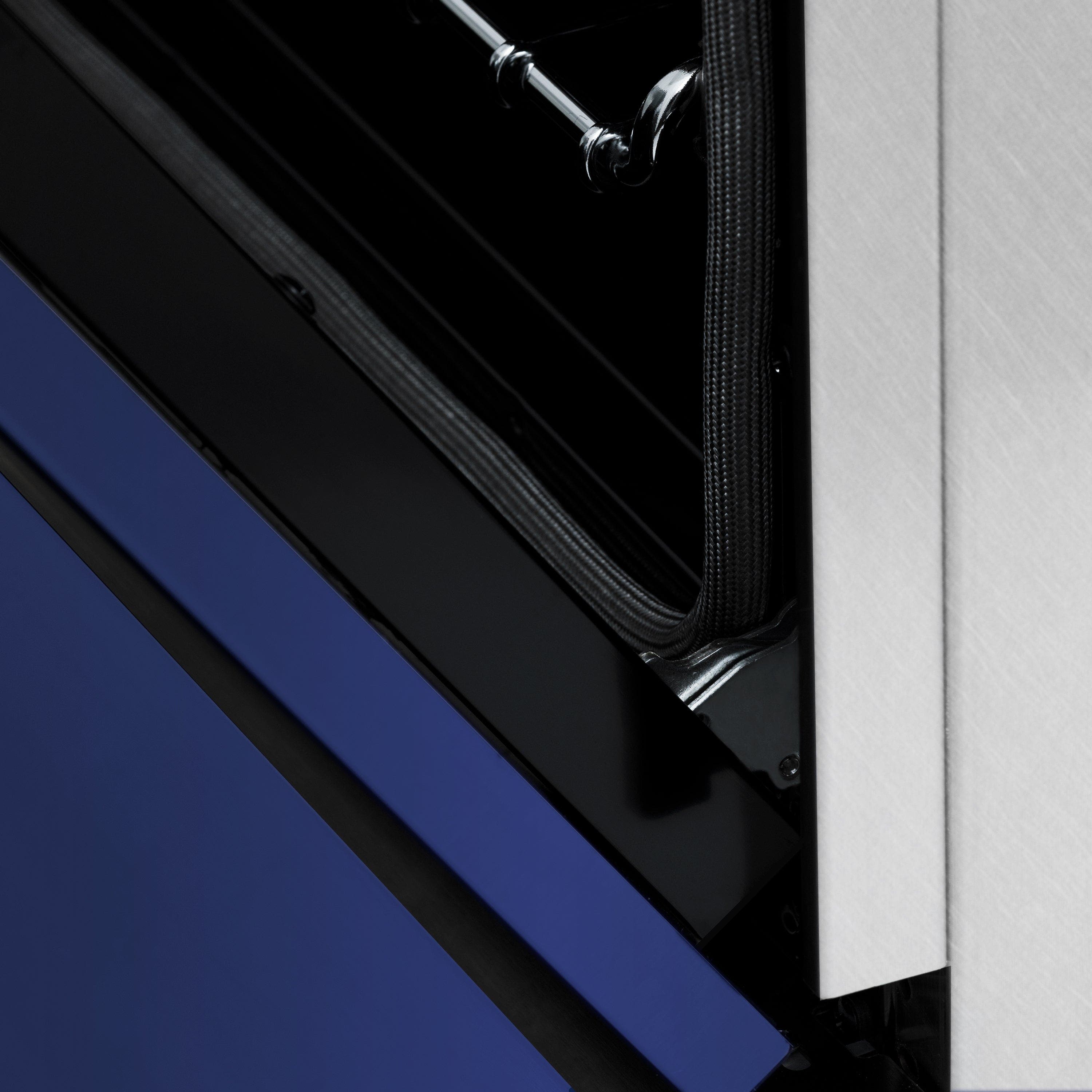 Zline RASBM24 Durasnowstainless Steel With Blue Matte Door