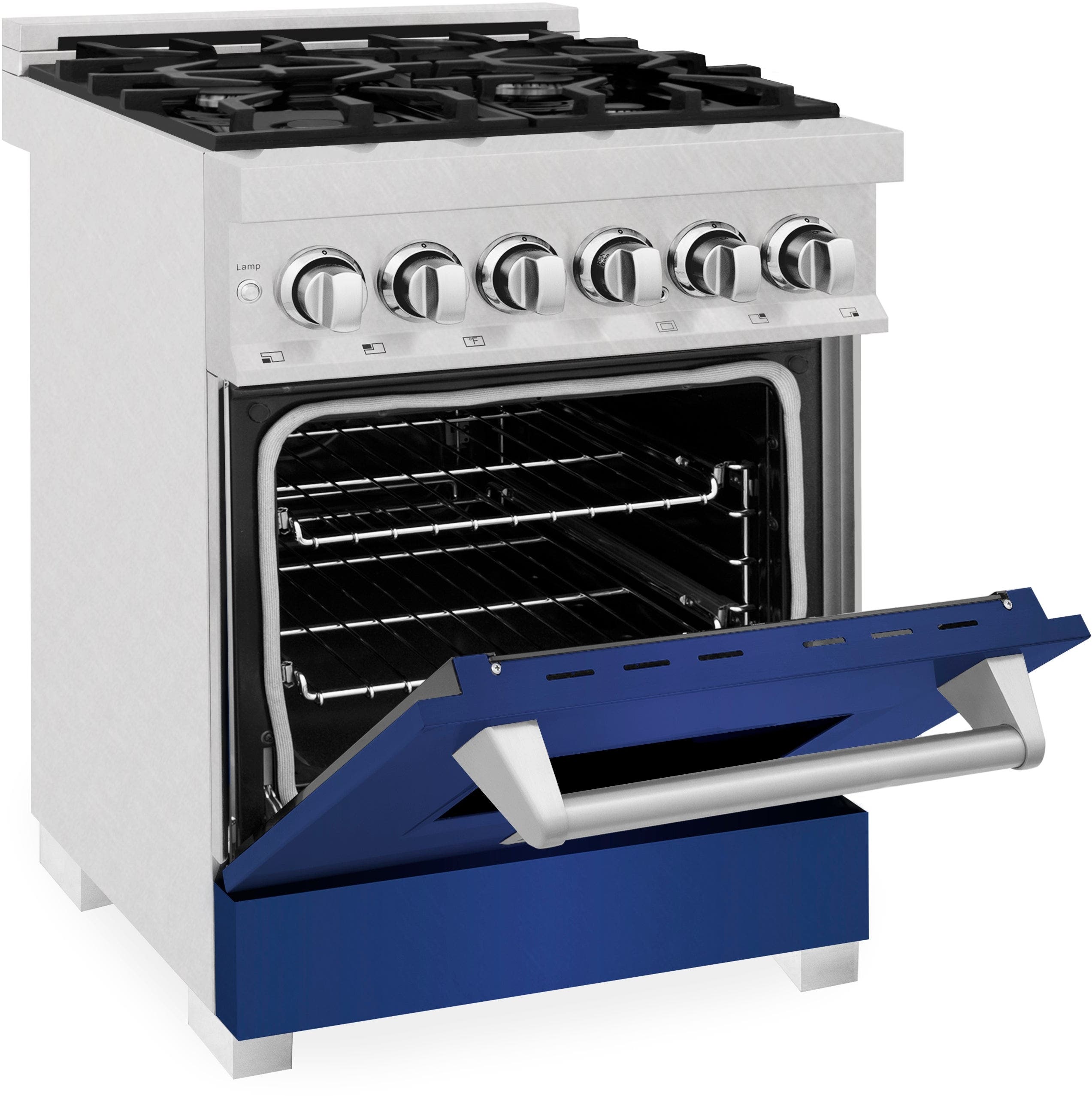 Zline RASBM24 Durasnowstainless Steel With Blue Matte Door