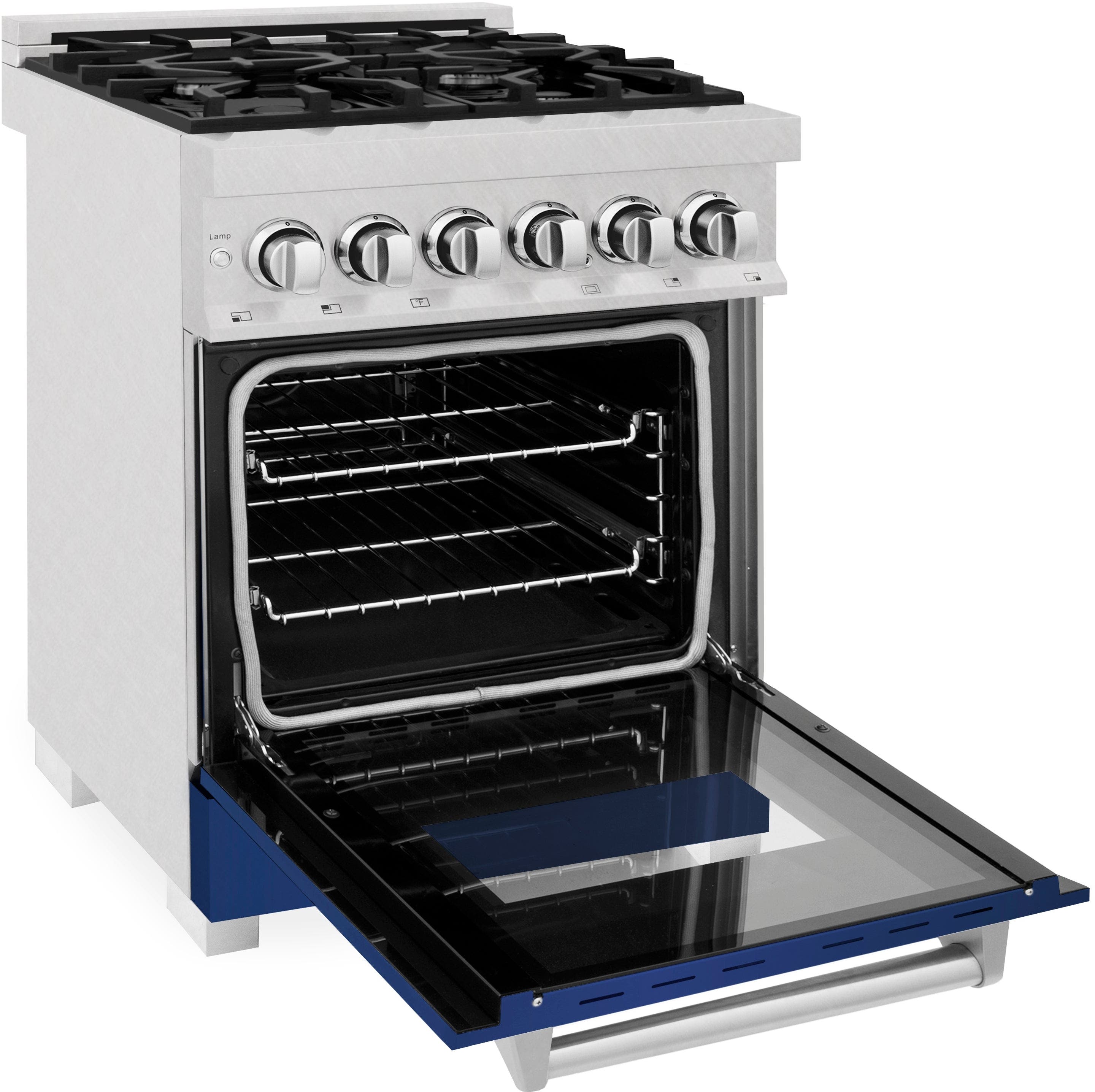 Zline RASBM24 Durasnowstainless Steel With Blue Matte Door
