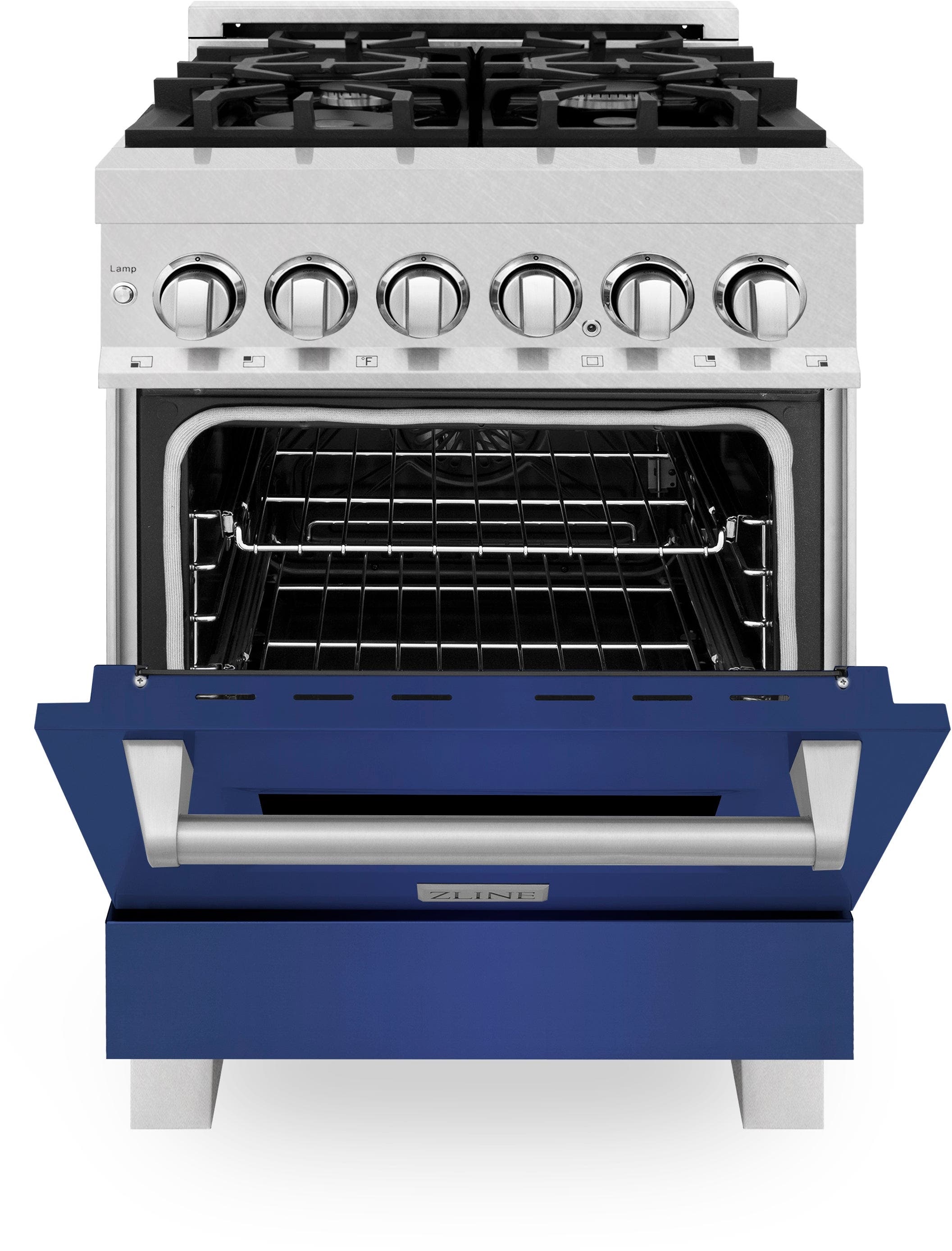 Zline RASBM24 Durasnowstainless Steel With Blue Matte Door