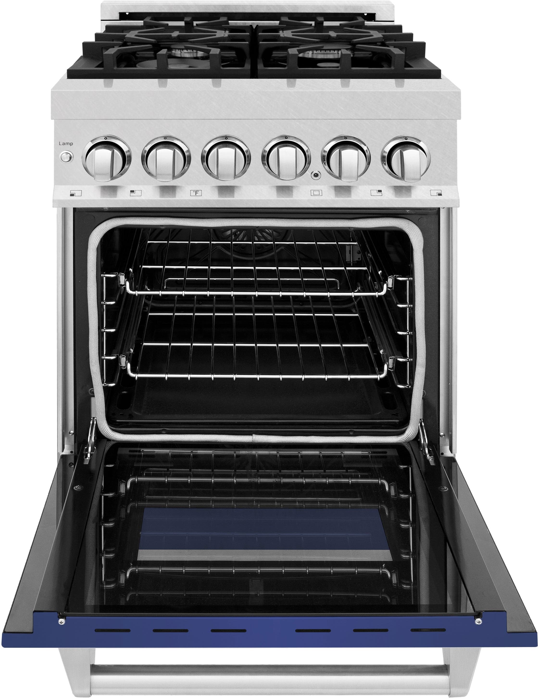 Zline RASBM24 Durasnowstainless Steel With Blue Matte Door