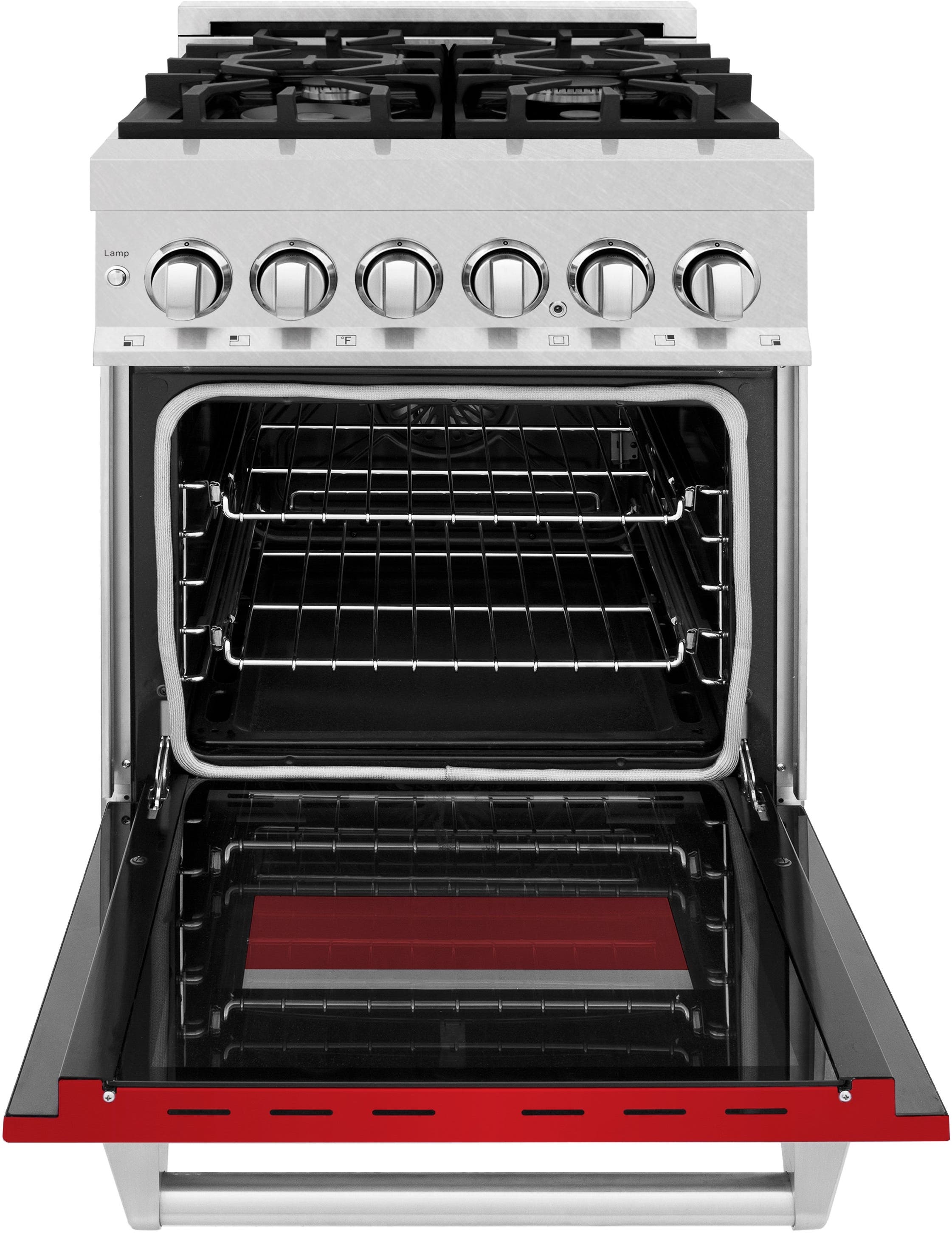 Zline RASRM24 Durasnowstainless Steel With Red Matte Door