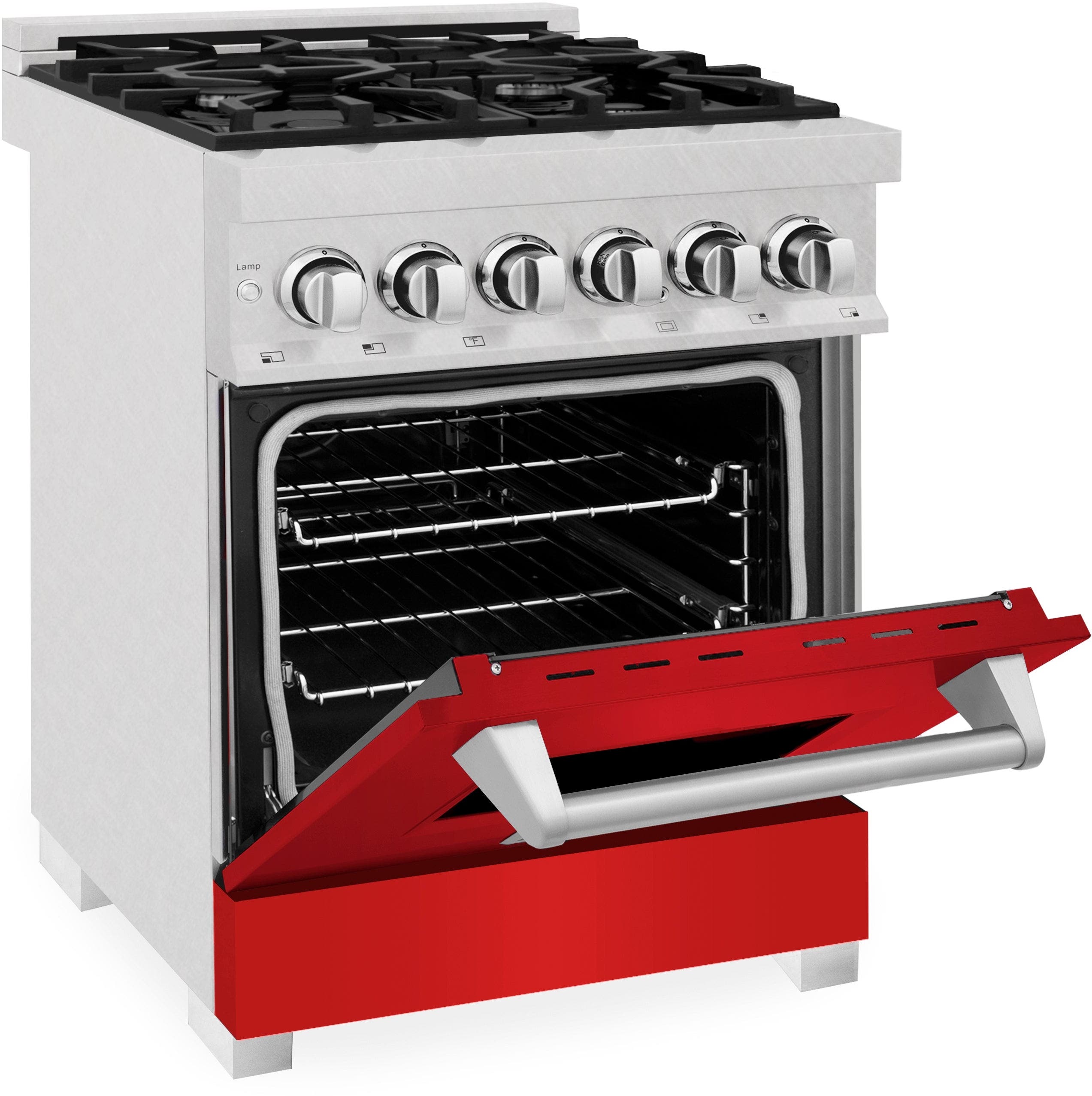Zline RASRM24 Durasnowstainless Steel With Red Matte Door