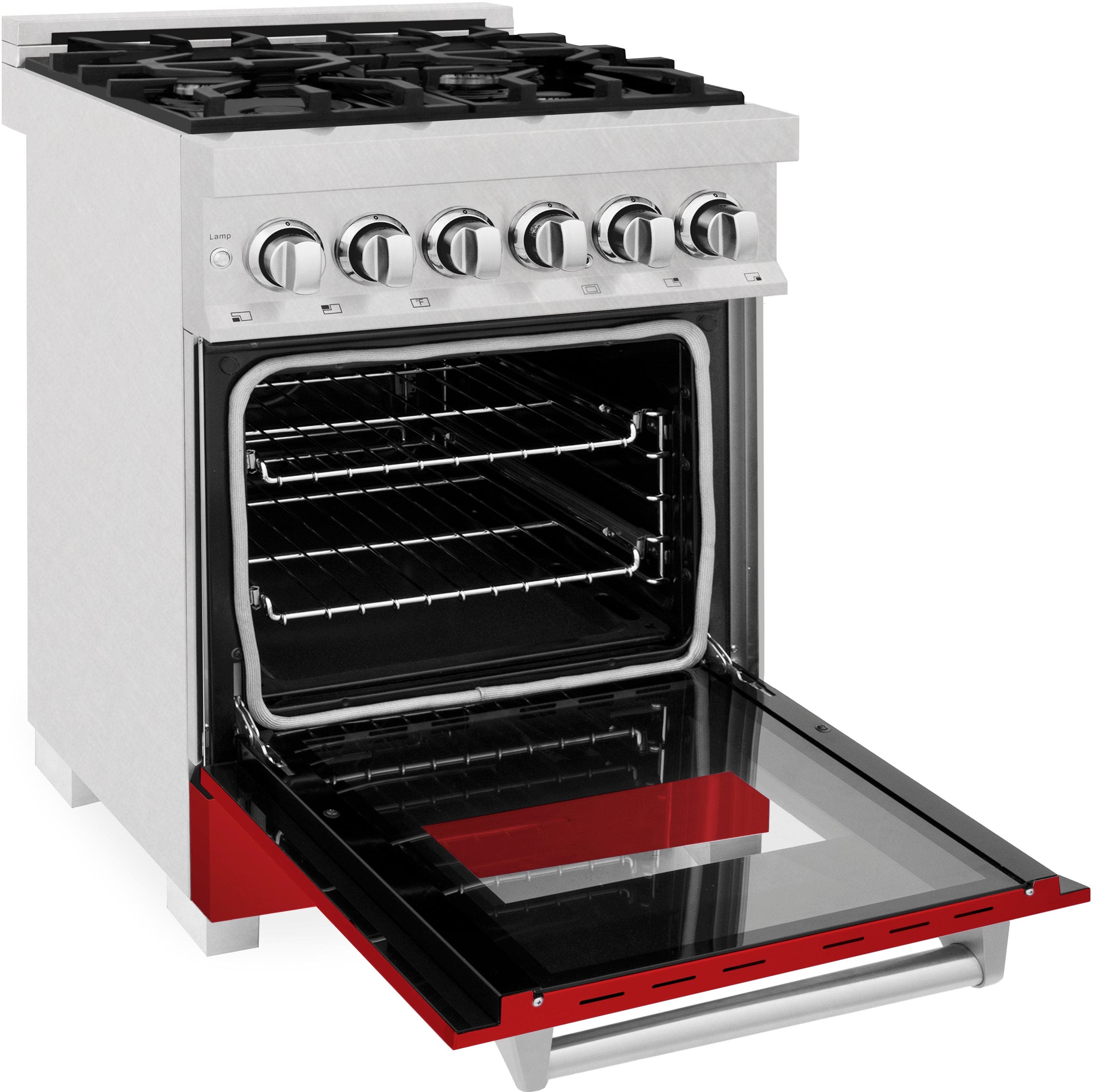 Zline RASRM24 Durasnowstainless Steel With Red Matte Door