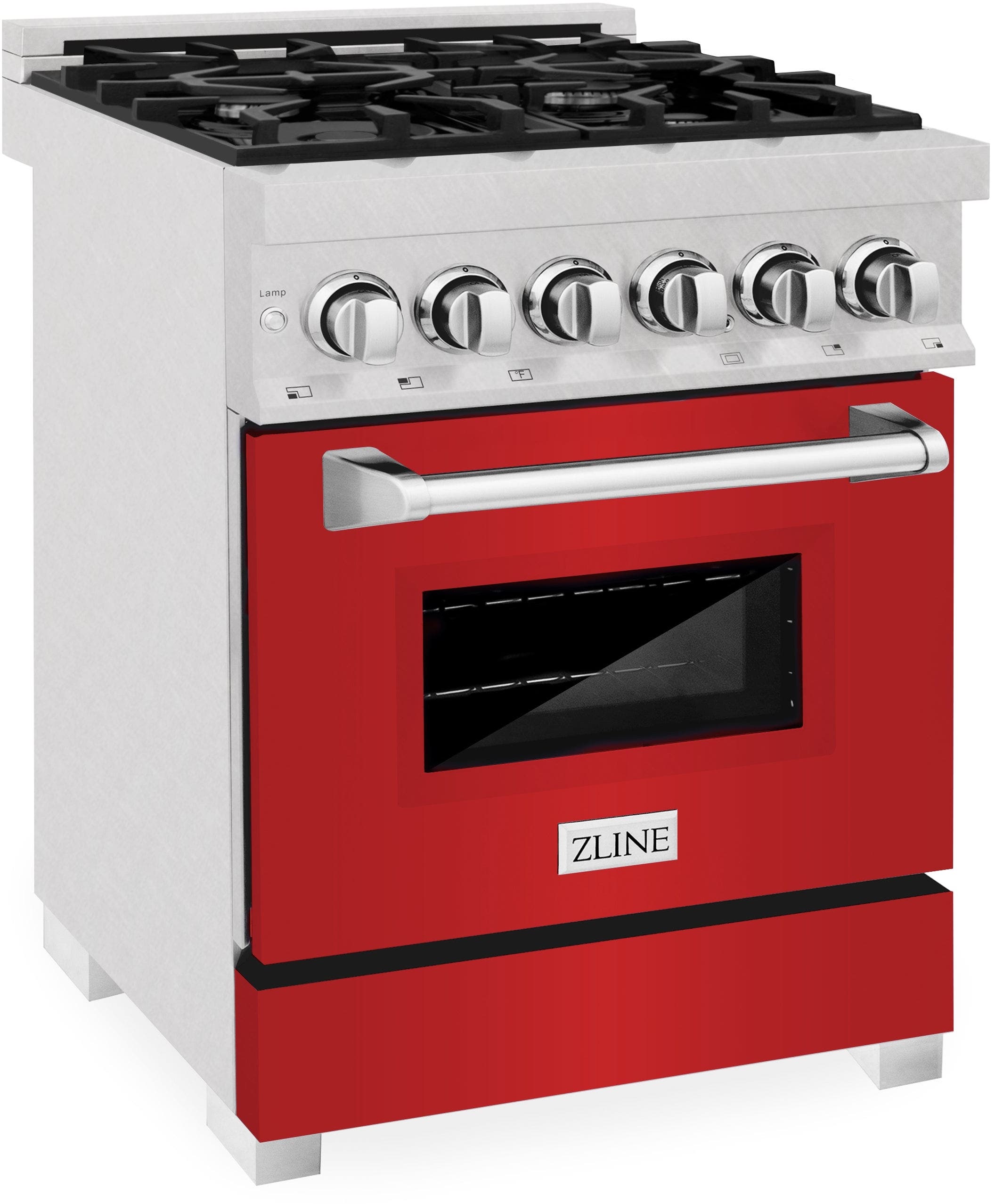 Zline RASRM24 Durasnowstainless Steel With Red Matte Door