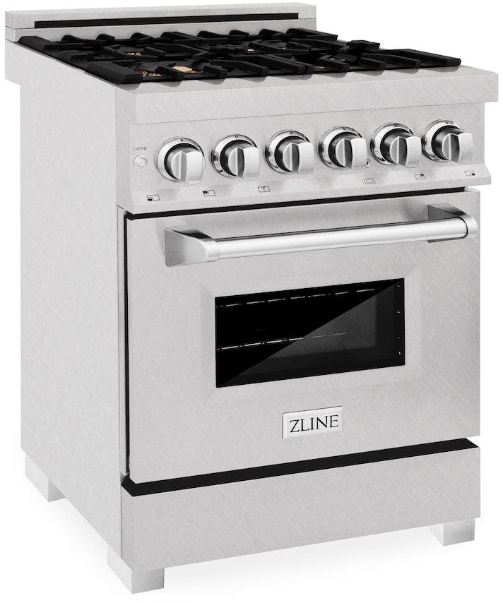 Zline RASSNBR24 Durasnowstainless Steel With Brass Burners