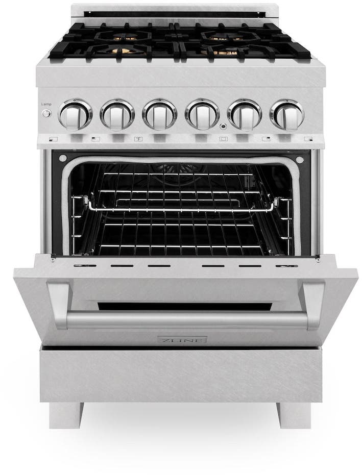 Zline RASSNBR24 Durasnowstainless Steel With Brass Burners