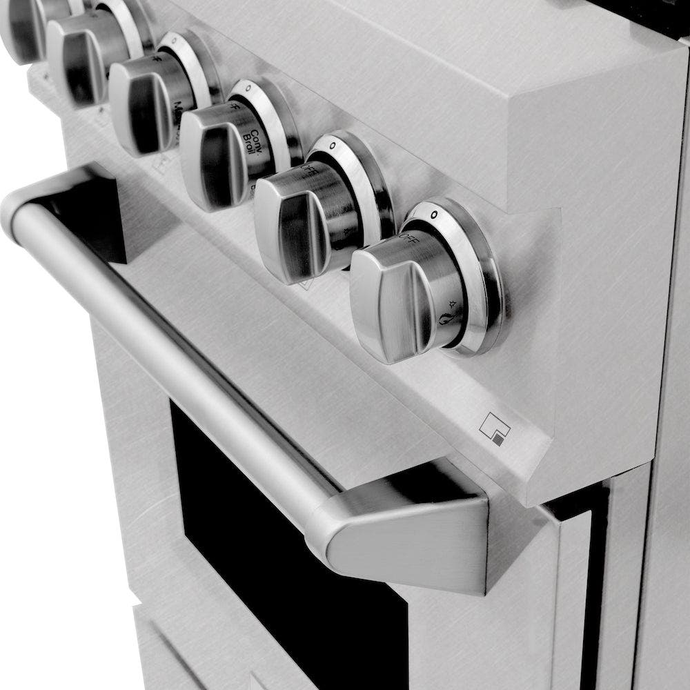 Zline RASSNBR24 Durasnowstainless Steel With Brass Burners