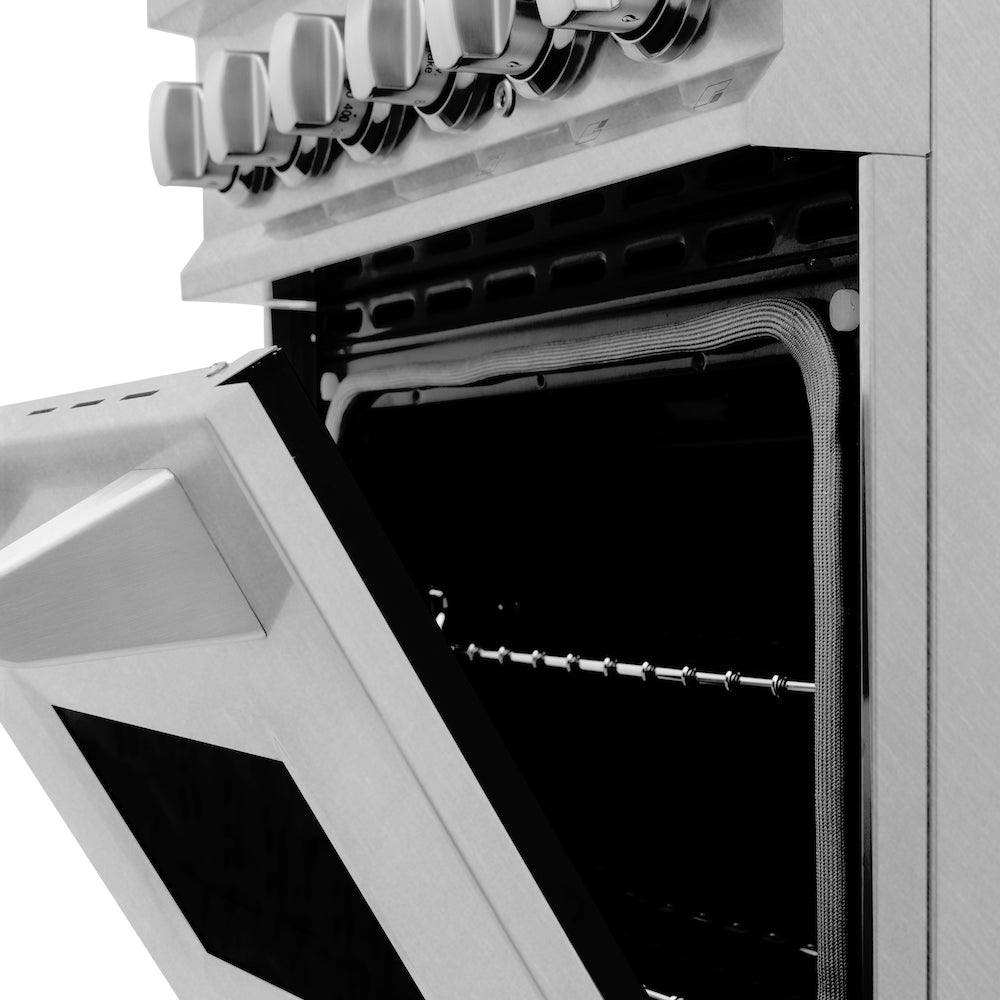 Zline RASSNBR24 Durasnowstainless Steel With Brass Burners