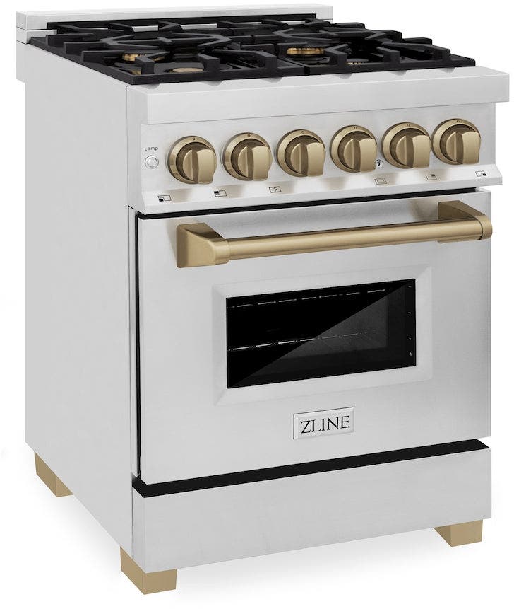 Zline RAZ24CB Stainless Steel With Champagne Bronze Accents