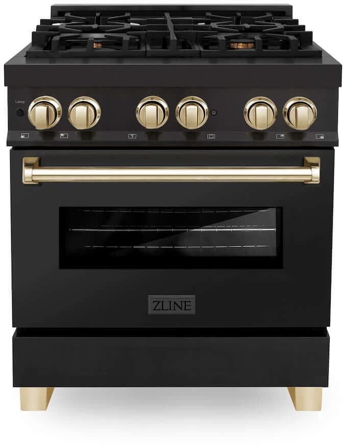 Zline RABZ30G Black Stainless Steel With Gold Accents