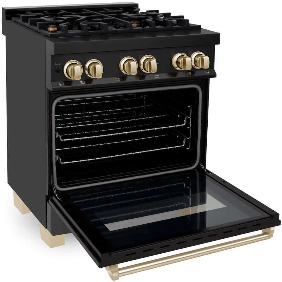 Zline RABZ30G Black Stainless Steel With Gold Accents