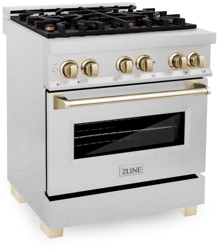 Zline RASZSN30G Durasnow Stainless Steel With Gold Accents