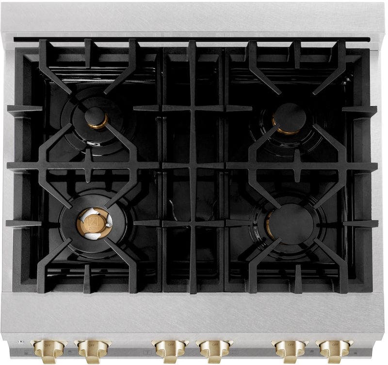 Zline RASZSN30G Durasnow Stainless Steel With Gold Accents