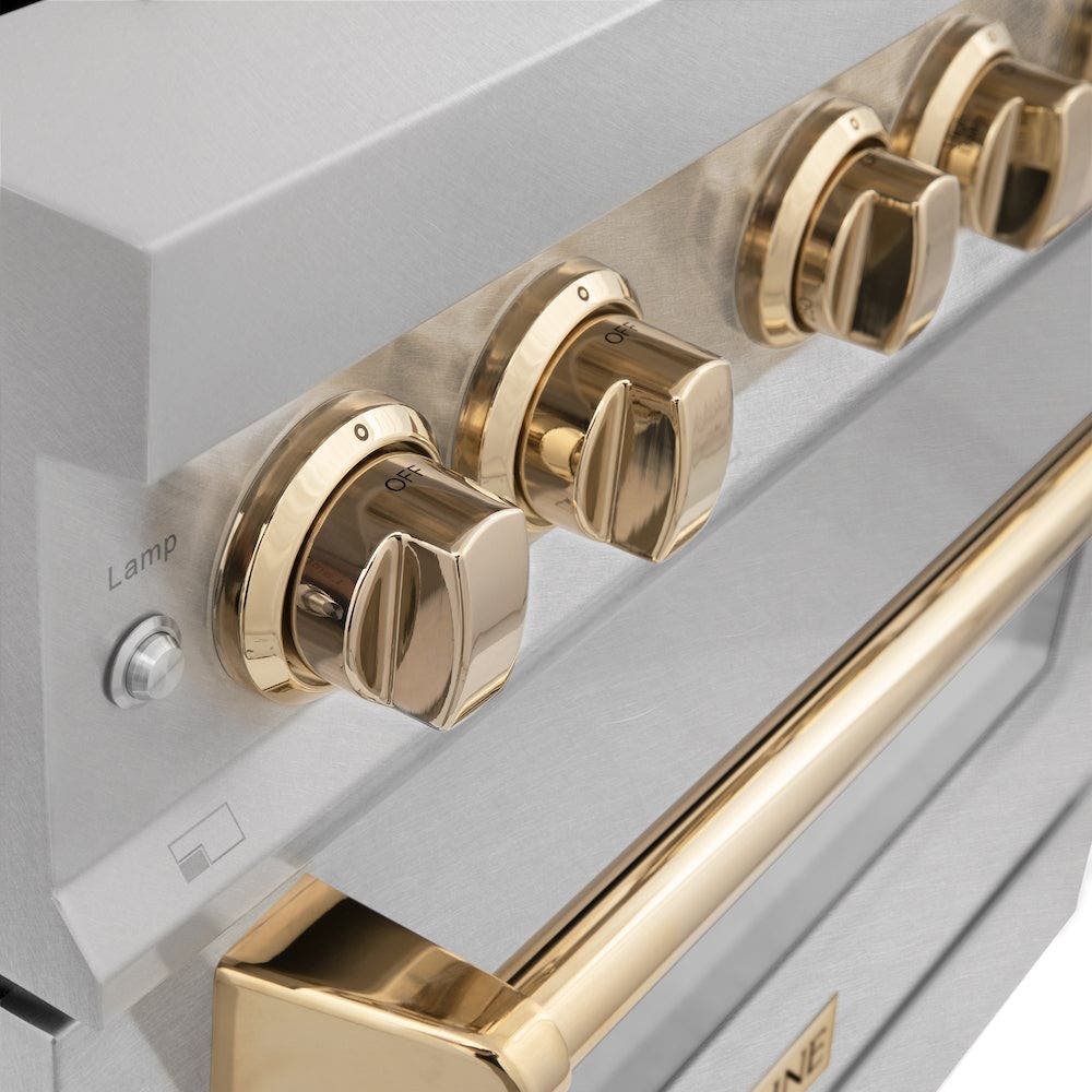 Zline RASZSN30G Durasnow Stainless Steel With Gold Accents
