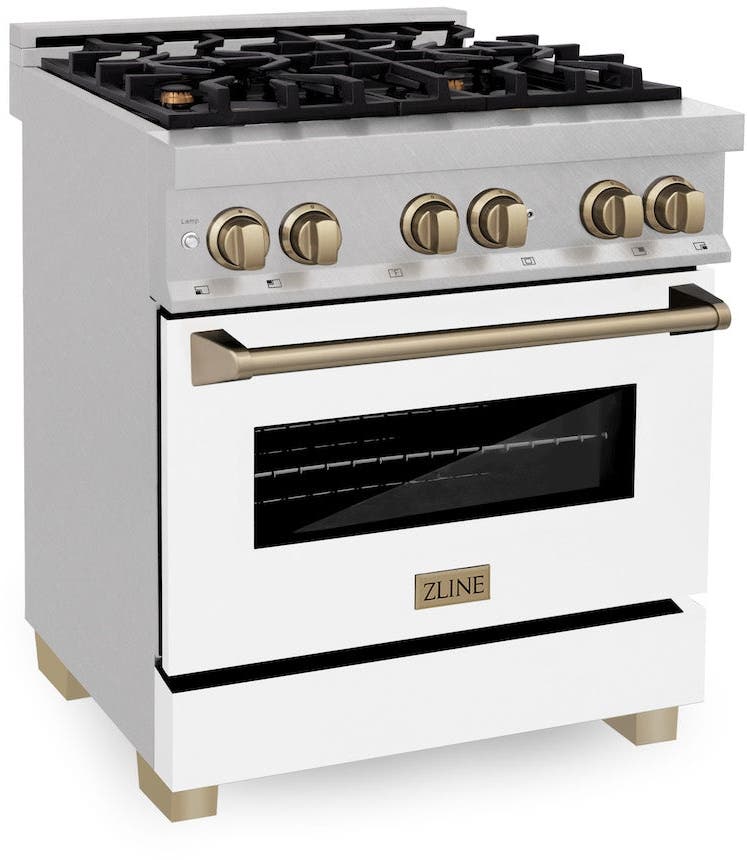 Zline RASZWM30CB Durasnow Stainless Steel With White Matte Door And...