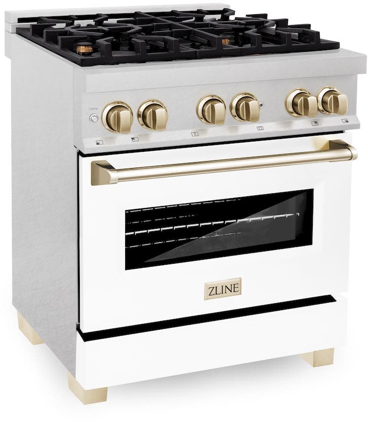 Zline RASZWM30G Durasnow Stainless Steel With White Matte Door And...