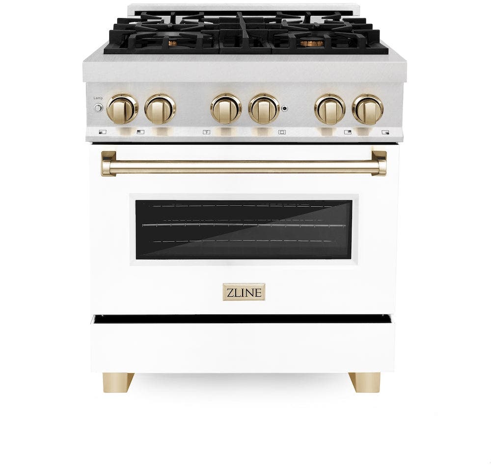 Zline RASZWM30G Durasnow Stainless Steel With White Matte Door And...