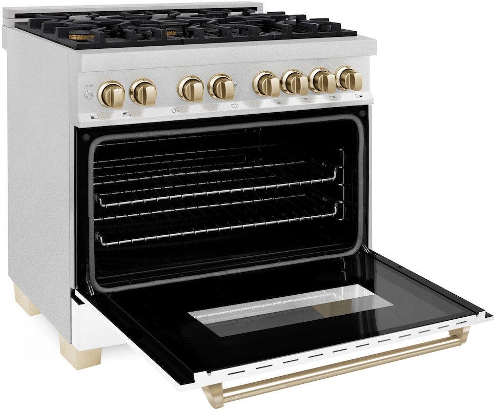 Zline RASZWM36G Durasnow Stainless Steel With White Matte Door And...