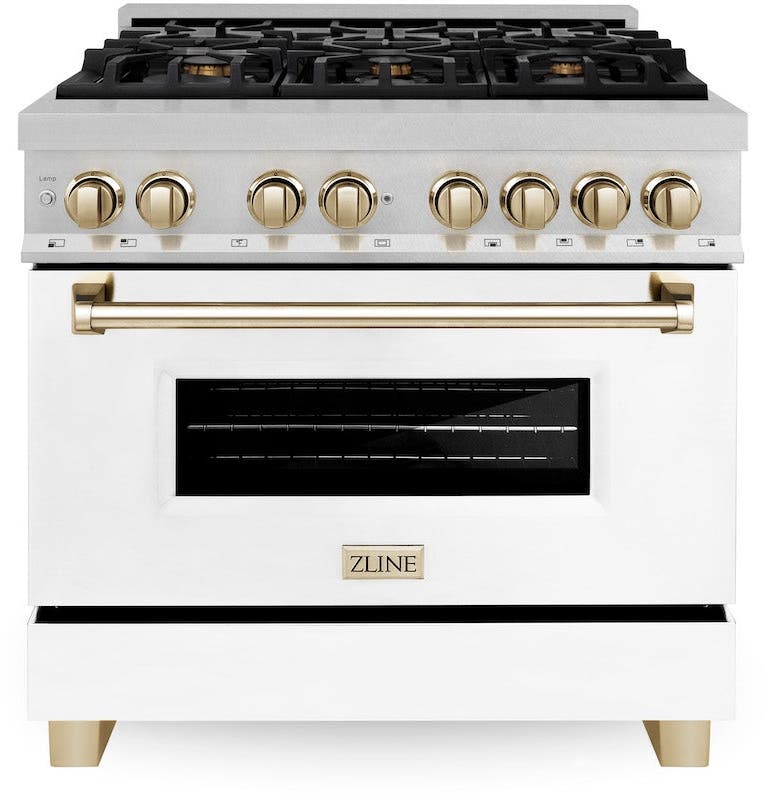 Zline RASZWM36G Durasnow Stainless Steel With White Matte Door And...