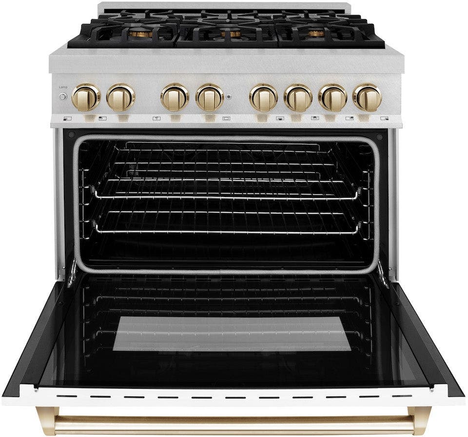 Zline RASZWM36G Durasnow Stainless Steel With White Matte Door And...