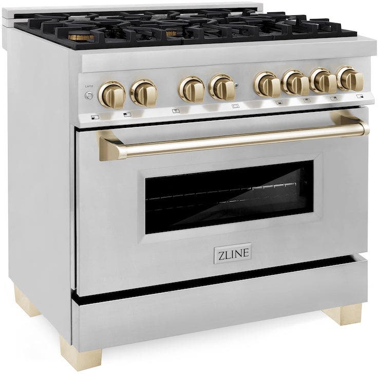 Zline RAZ36G Stainless Steel With Gold Accents