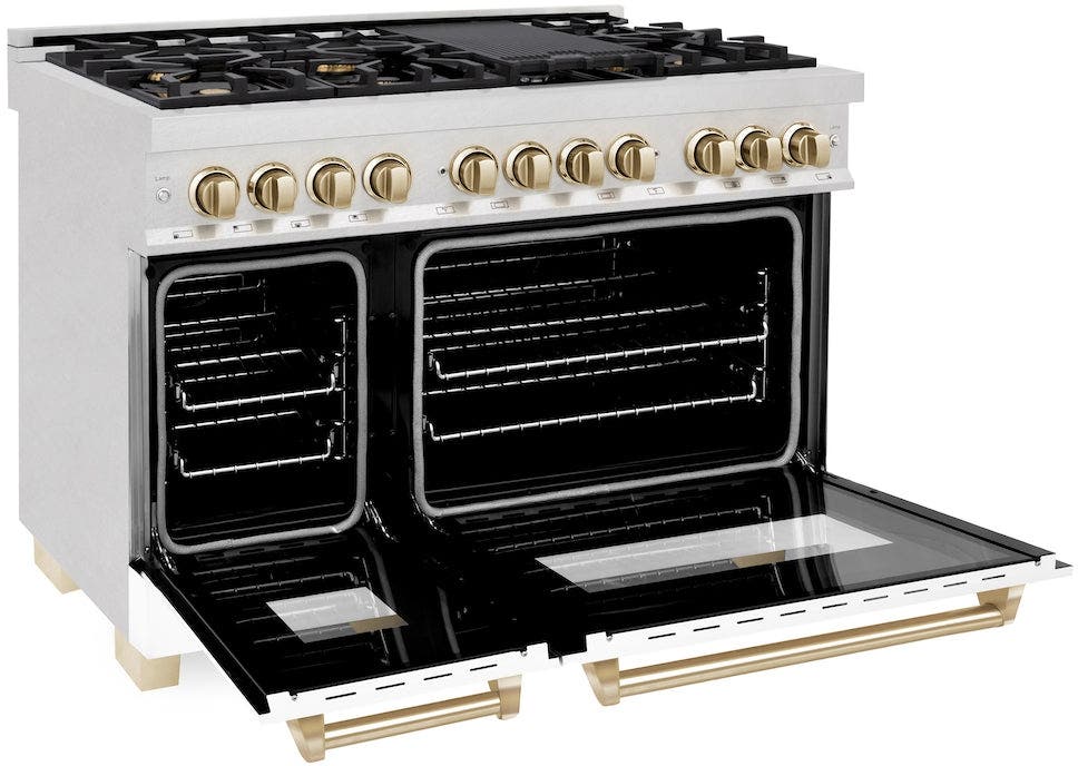 Zline RASZWM48G Durasnow Stainless Steel With White Matte Door And...