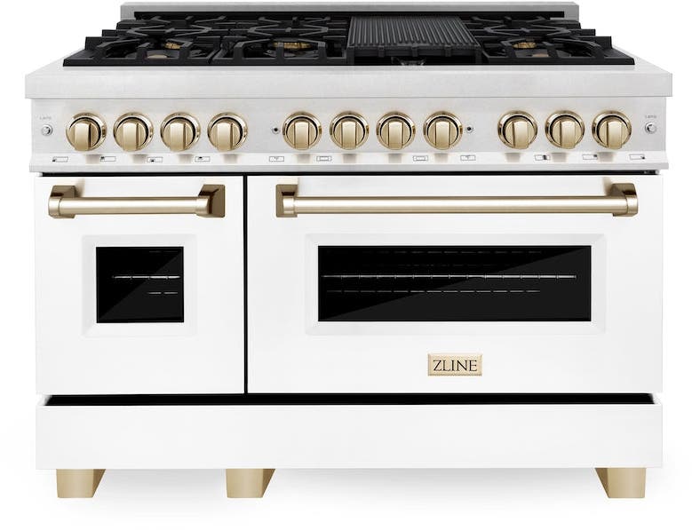 Zline RASZWM48G Durasnow Stainless Steel With White Matte Door And...