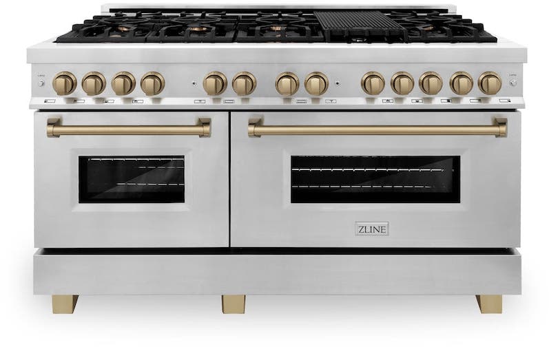 Zline RAZ60CB Stainless Steel With Champagne Bronze Accents