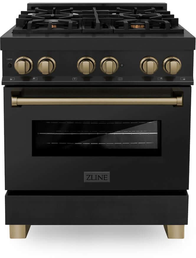 Zline RABZ30CB Black Stainless Steel With Champagne Bronze Accent...