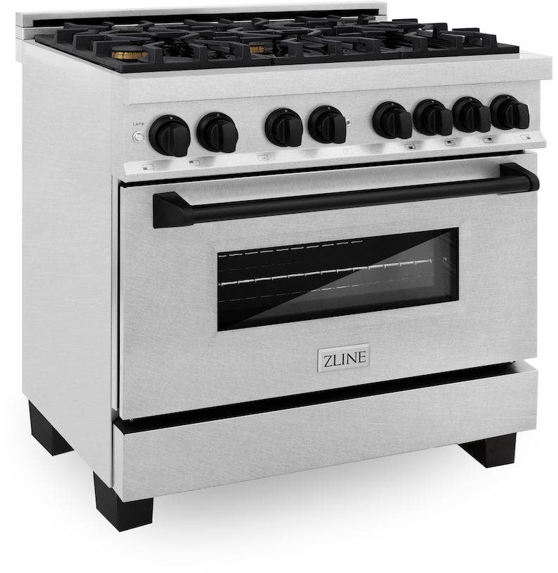 Zline RASZSN36MB Durasnow Stainless Steel with Matte Black Accents