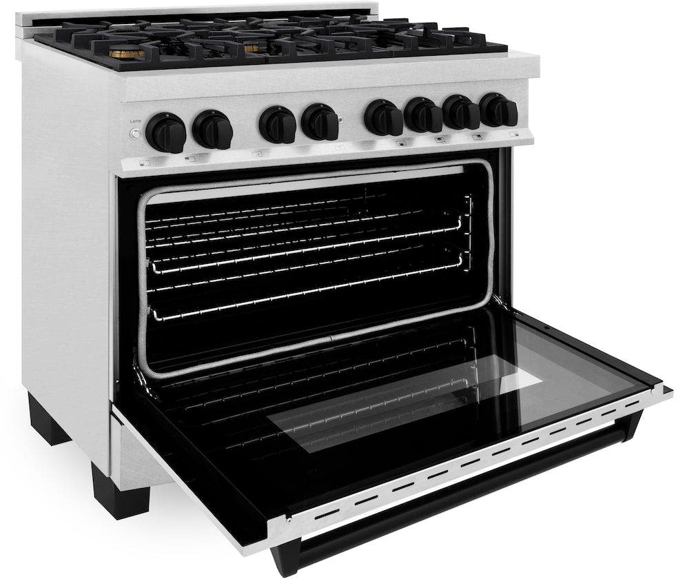 Zline RASZSN36MB Durasnow Stainless Steel with Matte Black Accents