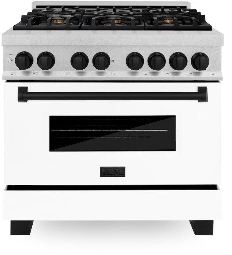 Zline RASZWM36MB Durasnow Stainless Steel with White Matte Door and...