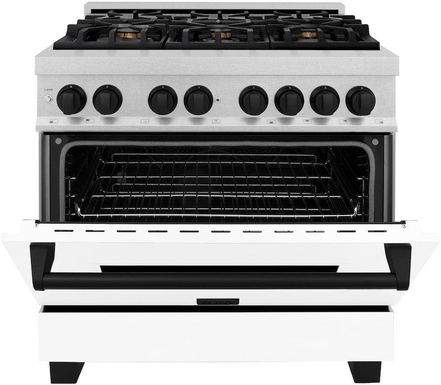 Zline RASZWM36MB Durasnow Stainless Steel with White Matte Door and...