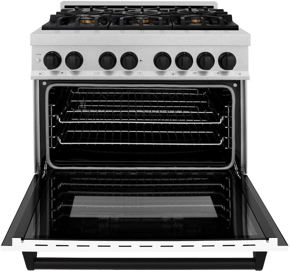 Zline RASZWM36MB Durasnow Stainless Steel with White Matte Door and...