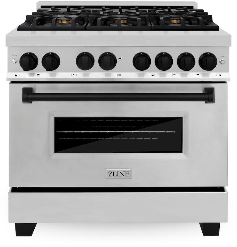 Zline RAZ36MB Stainless Steel with Matte Black Accents