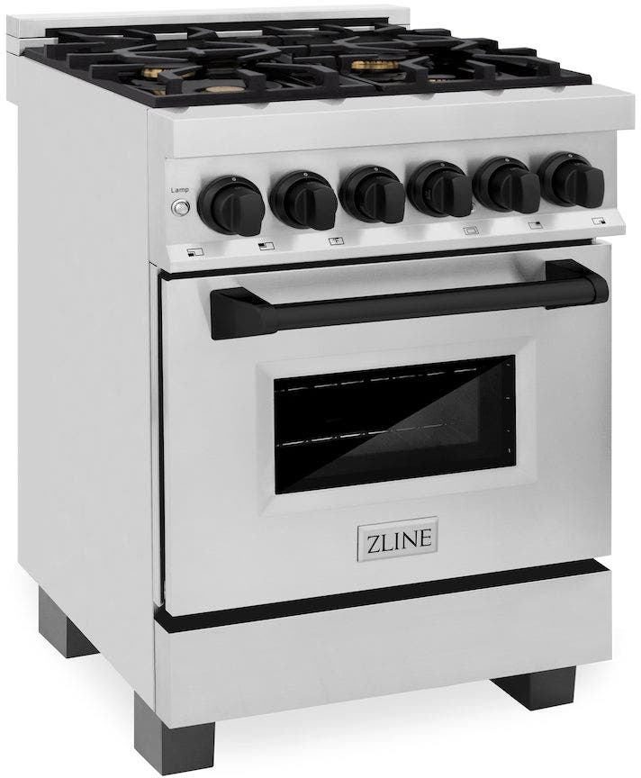 Zline RAZ24MB Stainless Steel with Matte Black Accents