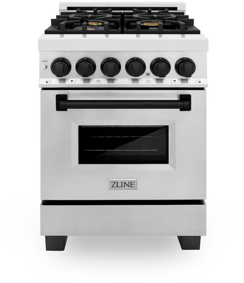 Zline RAZ24MB Stainless Steel with Matte Black Accents