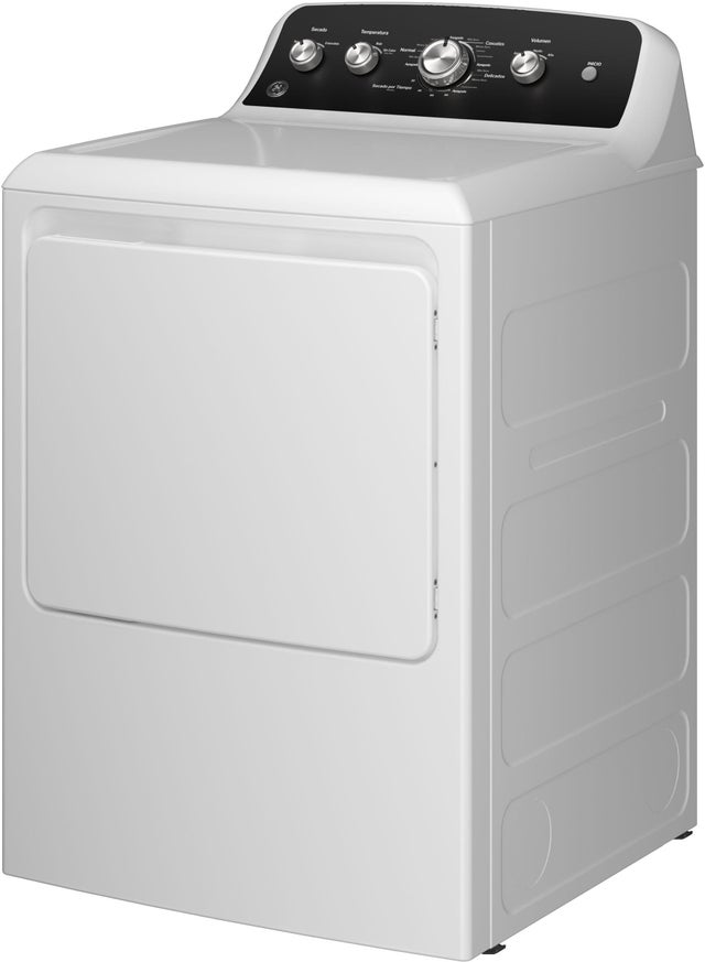 GE ETD48EASWWB 27 Inch Top Load Electric Dryer with Spanish Contr...