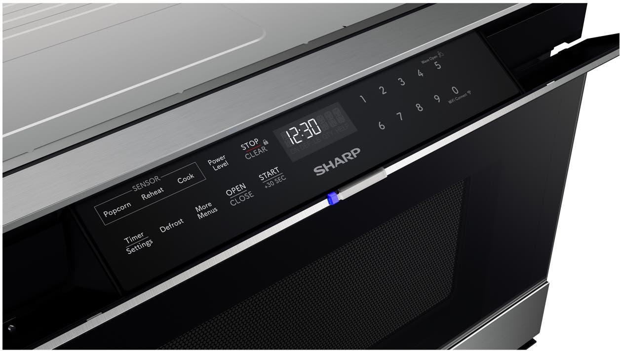 Sharp SMD2489ES Stainless Steel with Black Glass