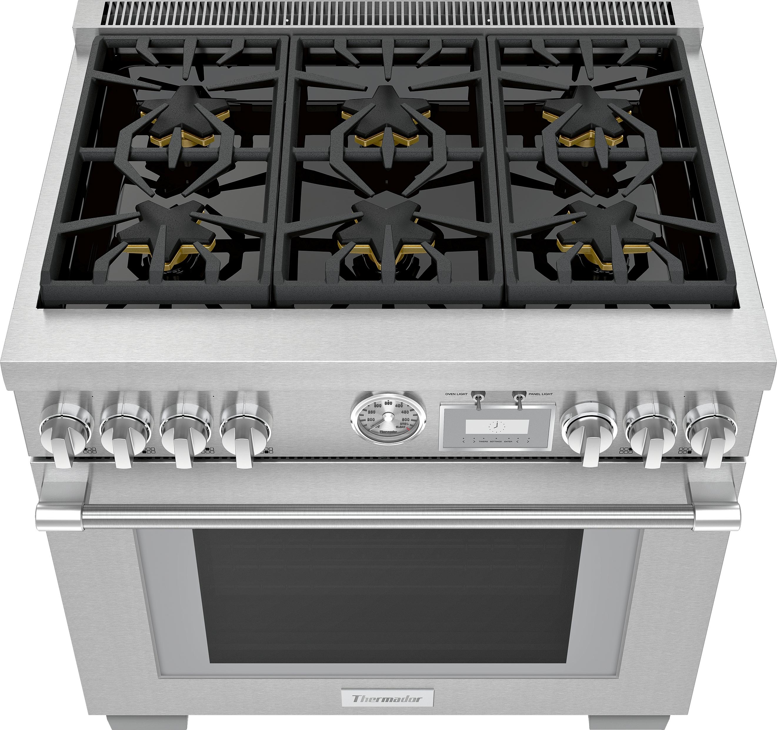 Thermador PRD366WGU Stainless Steel with 6 Sealed Burners