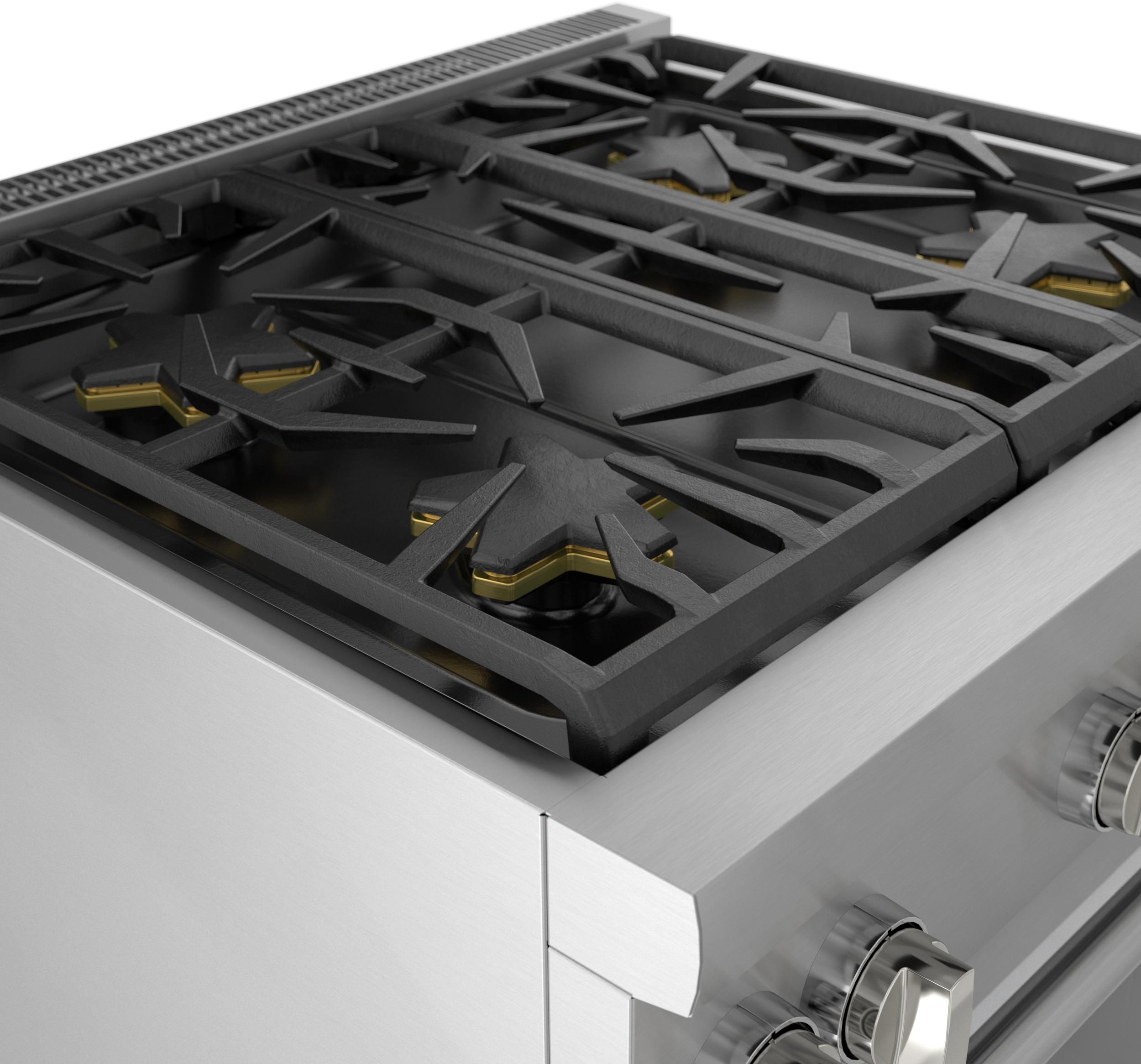 Thermador PRG304WH Stainless Steel with 4 Burners