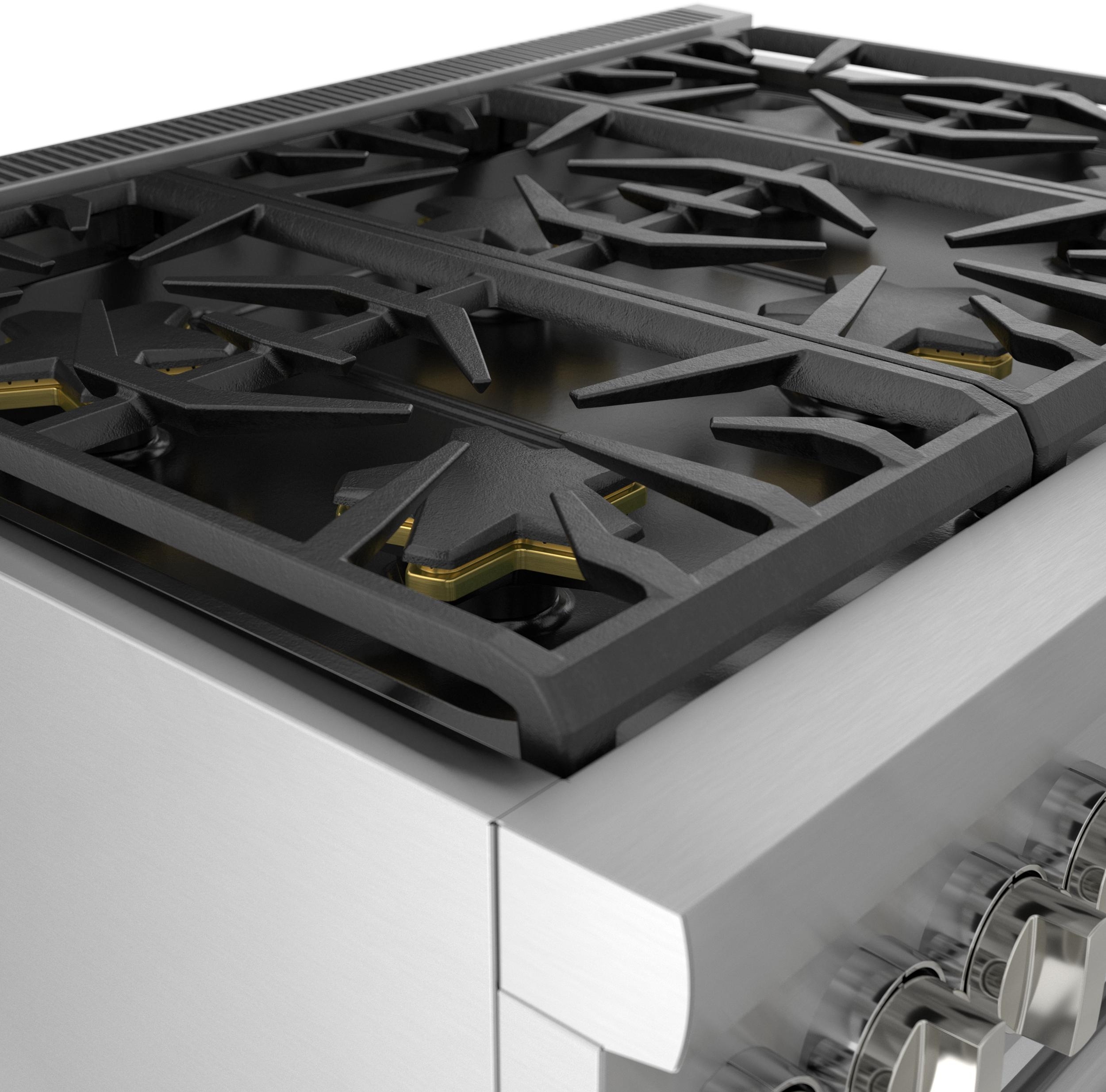 Thermador PRG366WH Stainless Steel with 6 Burners