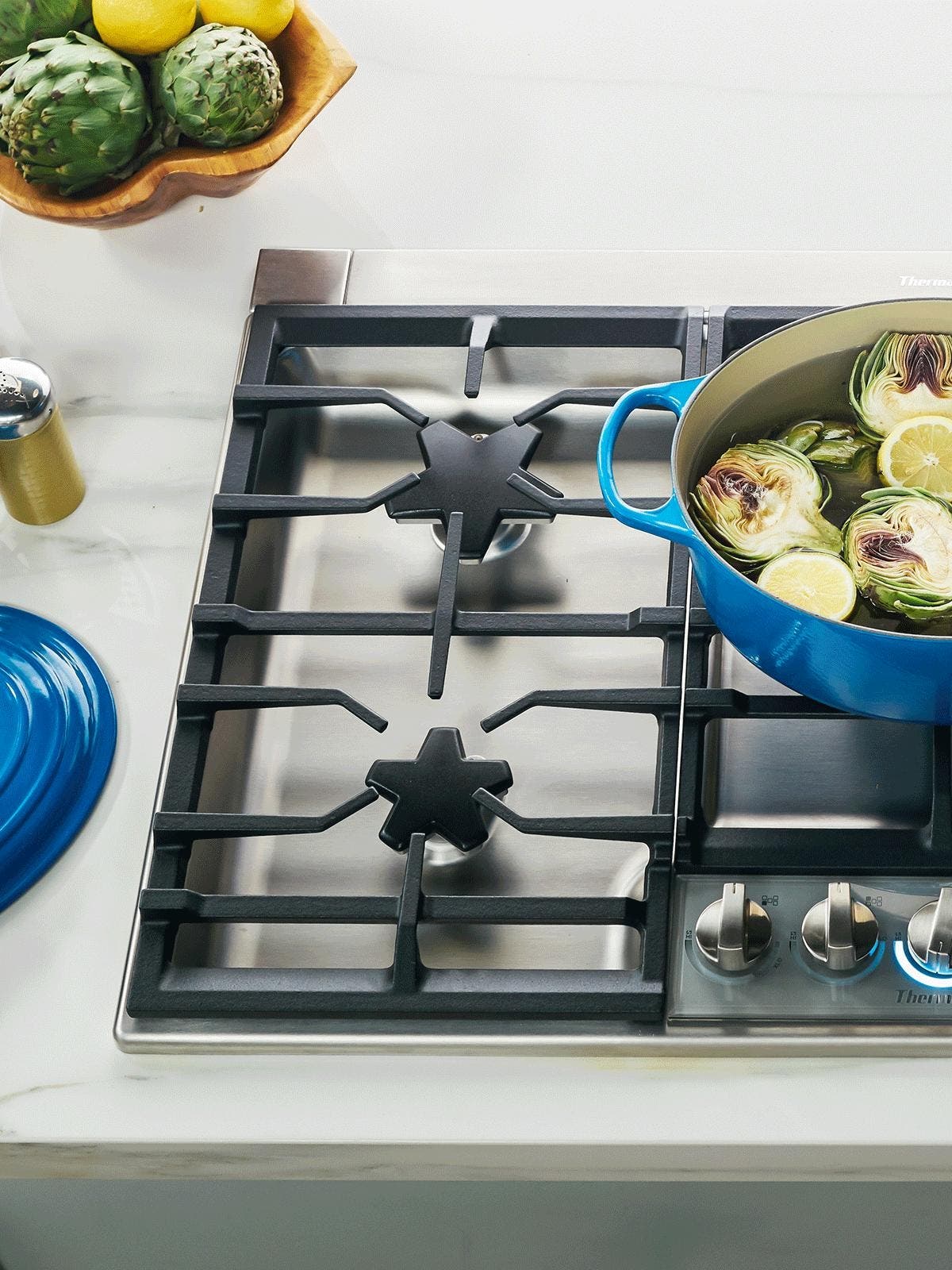 Thermador SGSXP365TS Stainless Steel, Pedestal Burners
