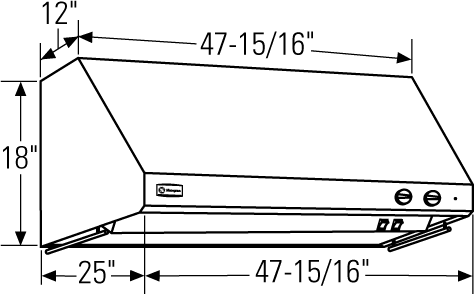 Monogram ZV48SSJSS Stainless Steel, 48 Inch