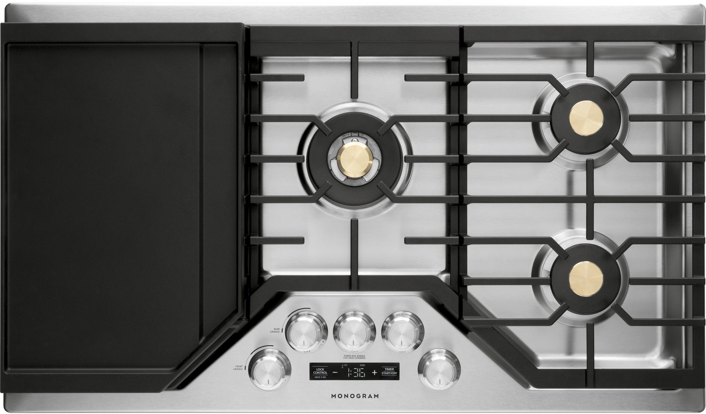 Monogram ZGU36ESLSS 36 Inch Smart Gas Cooktop Stainless Steel