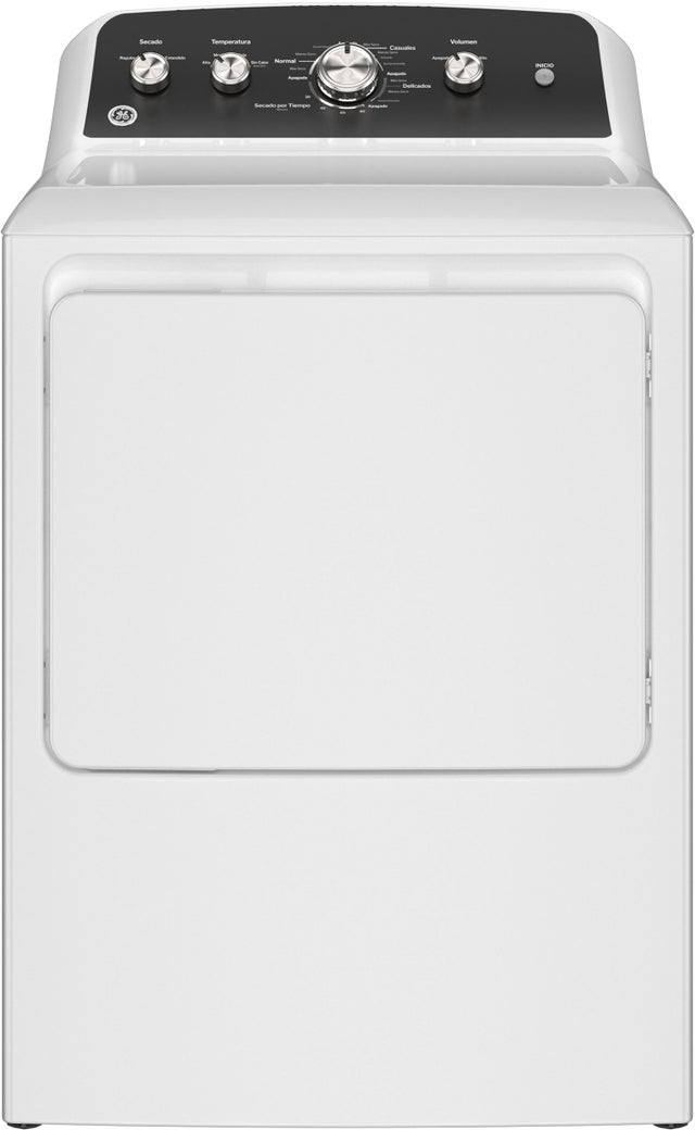 GE ETD48EASWWB 27 Inch Top Load Electric Dryer with Spanish Contr...