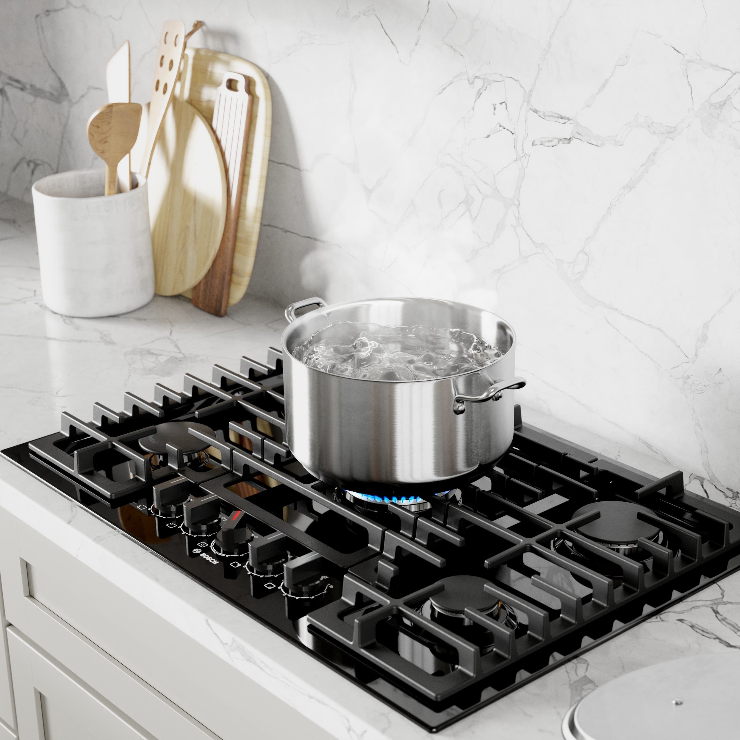 Bosch NGM8048UC Black With Black Stainless Knobs