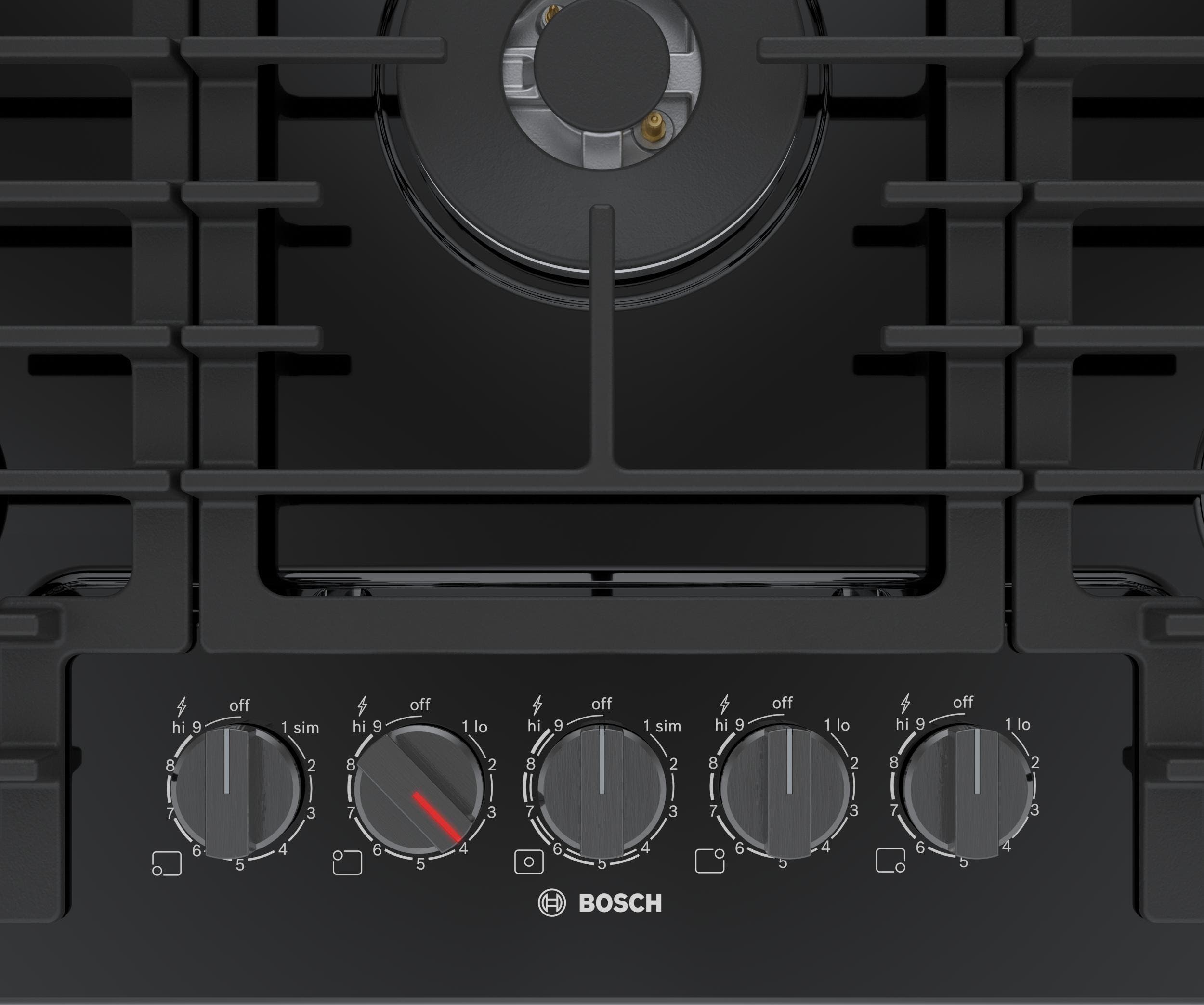 Bosch NGM8048UC Black With Black Stainless Knobs