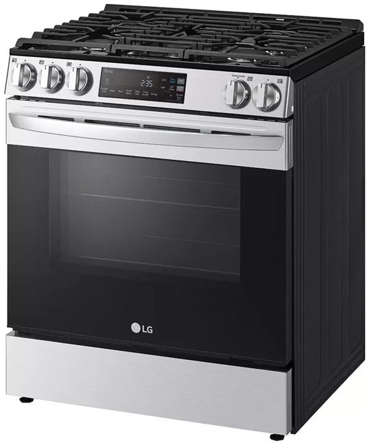 LG LSGL5831F 5.8 Cu. Ft. Slide-In Gas Range with 5 Burners: Sta...